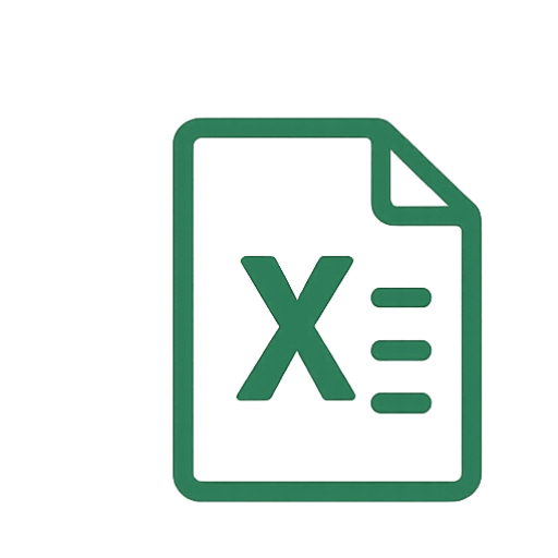 Logótipo do site “Modelos de Excel Gratuitos” com ícone de documento Excel em verde e texto moderno em português