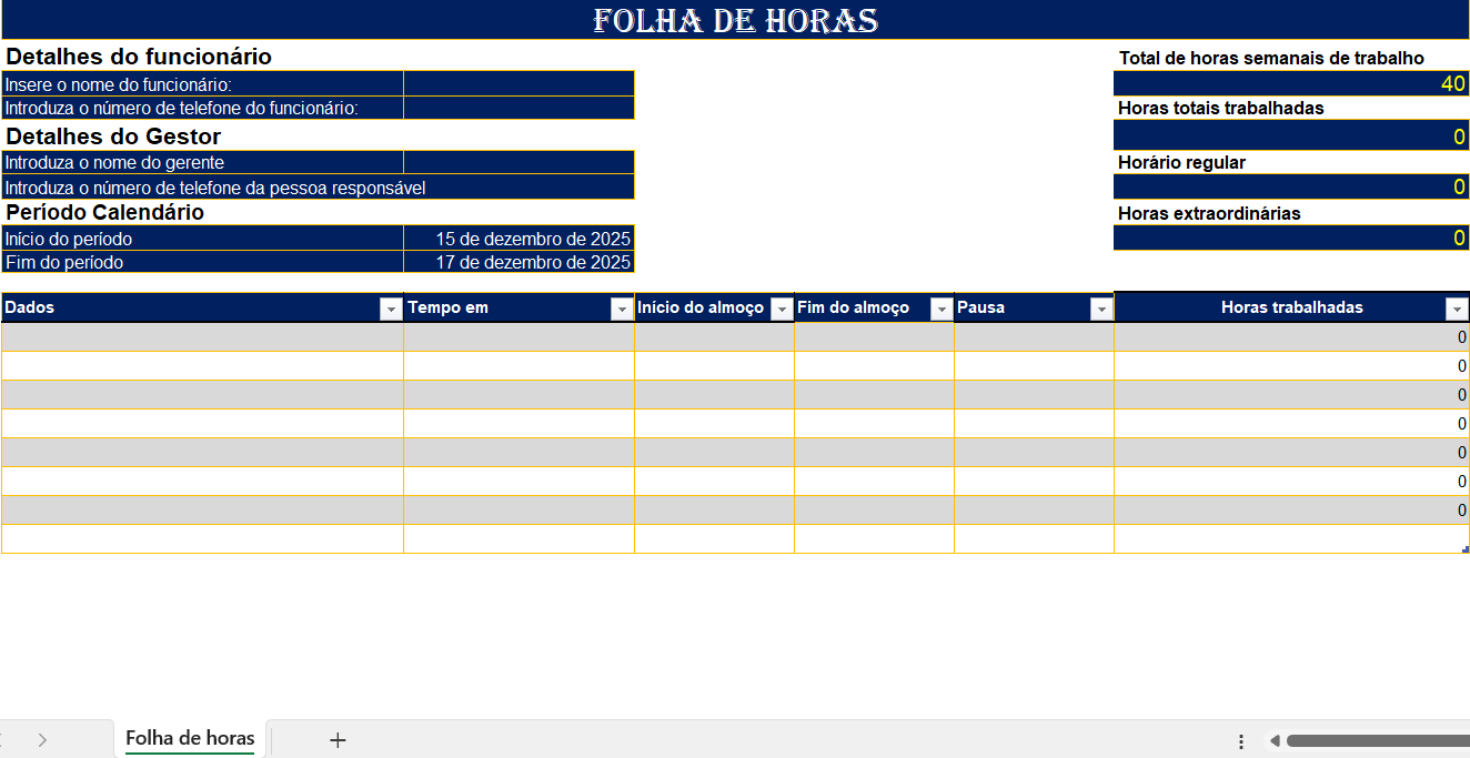 Atualize o perfil da sua empresa em Excel para organização empresarial
